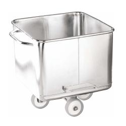 100034, Støjsvag vogn i rustfrit stål 