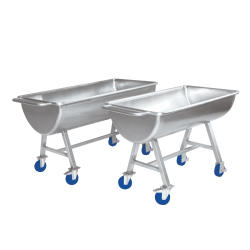 100062, Rustfri karvogn på hjul 