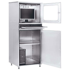 100717, PC skab i rustfrit stål