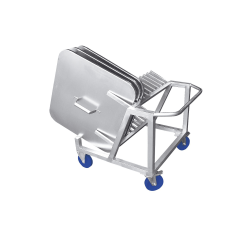 100727, Vogn til låg i rustfri stål 