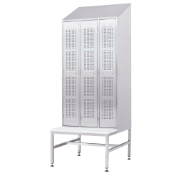 100729, Garderobeskab fra Höcker i rustfrit stål