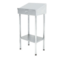 100806, Skrivepult i rustfrit stål 