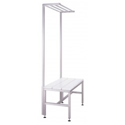 100813,Garderobe bænk fra Höcker i rustfri stål