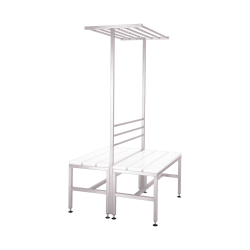 100814 Garderobe bænk fra Höcker i rustfri stål – dobbelt